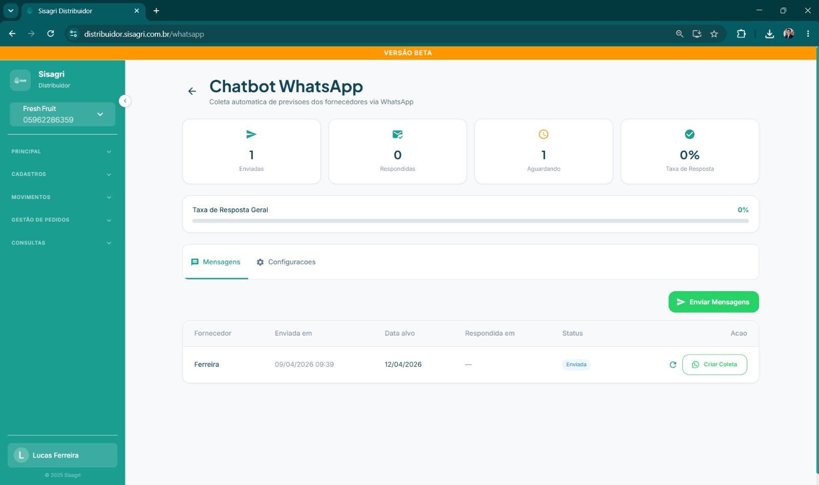 Chatbot WhatsApp no navegador